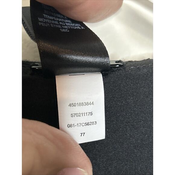 Chicos Black Label Women’s Tunic Medium Embroidered Black Floral Elegant Layered - Picture 8 of 13